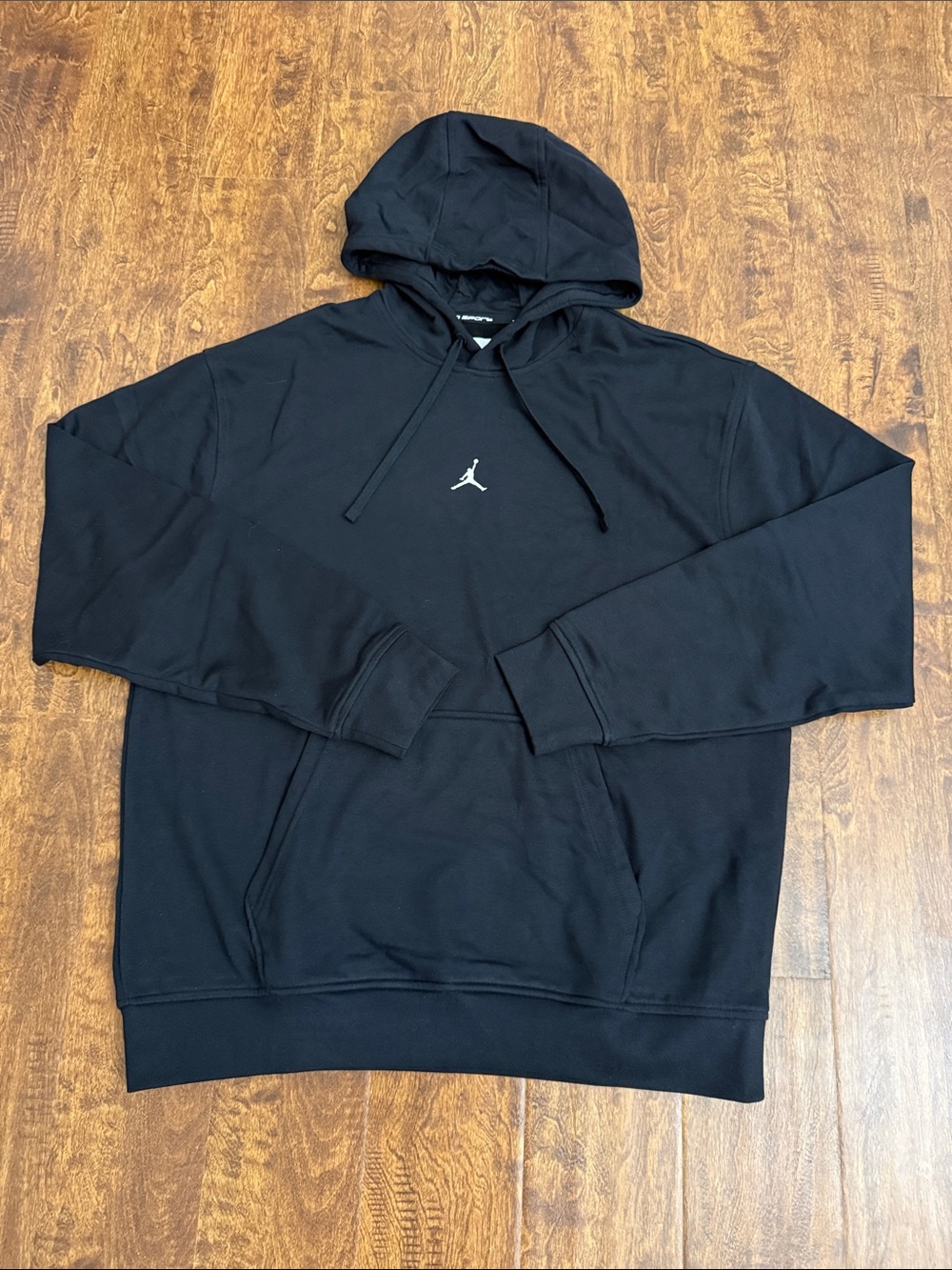 Jordan Sports Black Pullover Hoodie with White Jumpman